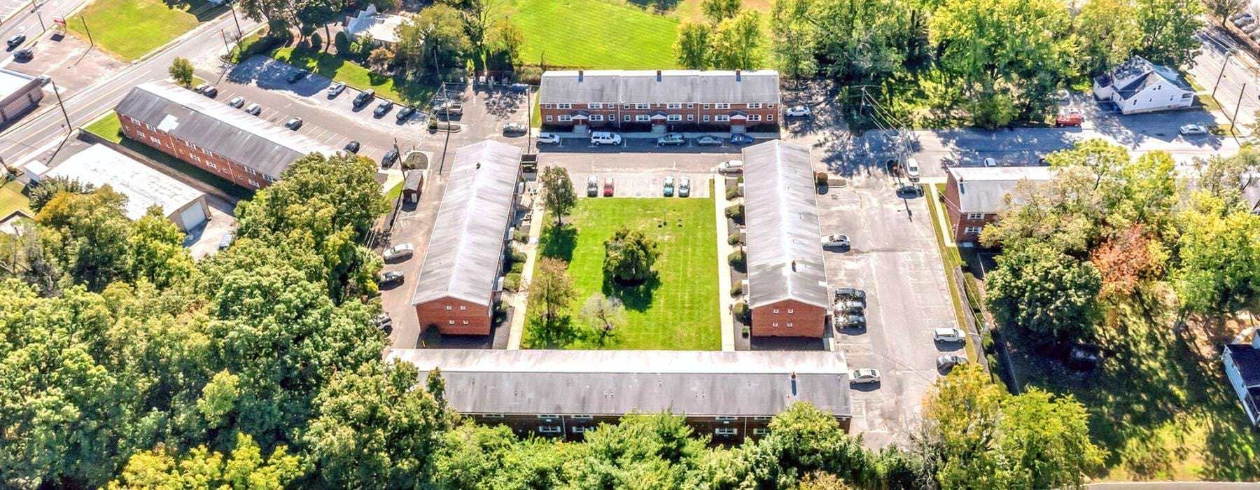 a high angle view of a building